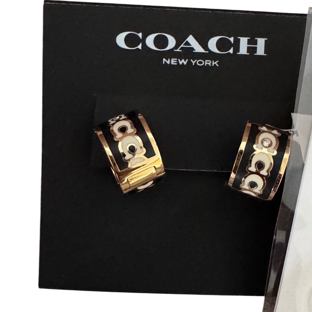 Coach Jewelry Earrings Initial C Monogram New With Dust‎ Bag